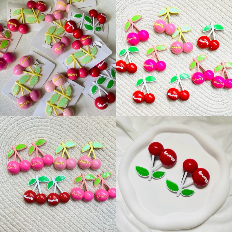 พร้อมส่ง กิ๊บติดผมเชอร์รี่ กิ๊บเชอร์รี่ กิ๊บปากเป็ด กิ๊บใหญ่ตัวแม่ตัวมัมแบบตะโกน
