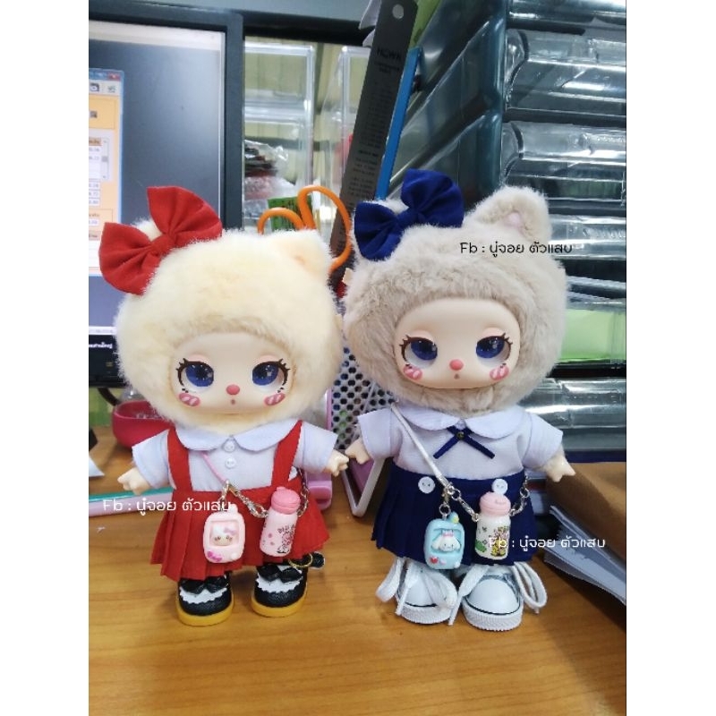 งานตัดใหม่ ชุดนักเรียนน้องliila's lucky cat ชุดแมวนำโชค ชุดliila แมวนำโชค ชุดนักเรียนตุ๊กตา