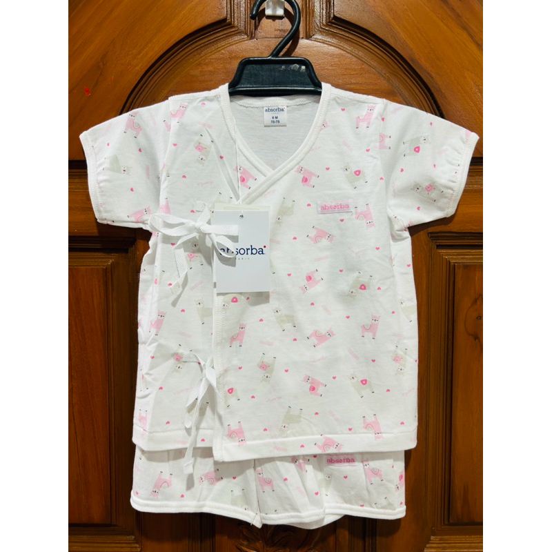 Absorba New Collection ชุดนอนผูกหน้า แขนสั้น ขาสั้น สำหรับเด็กอายุแรกเกิด-12เดือน