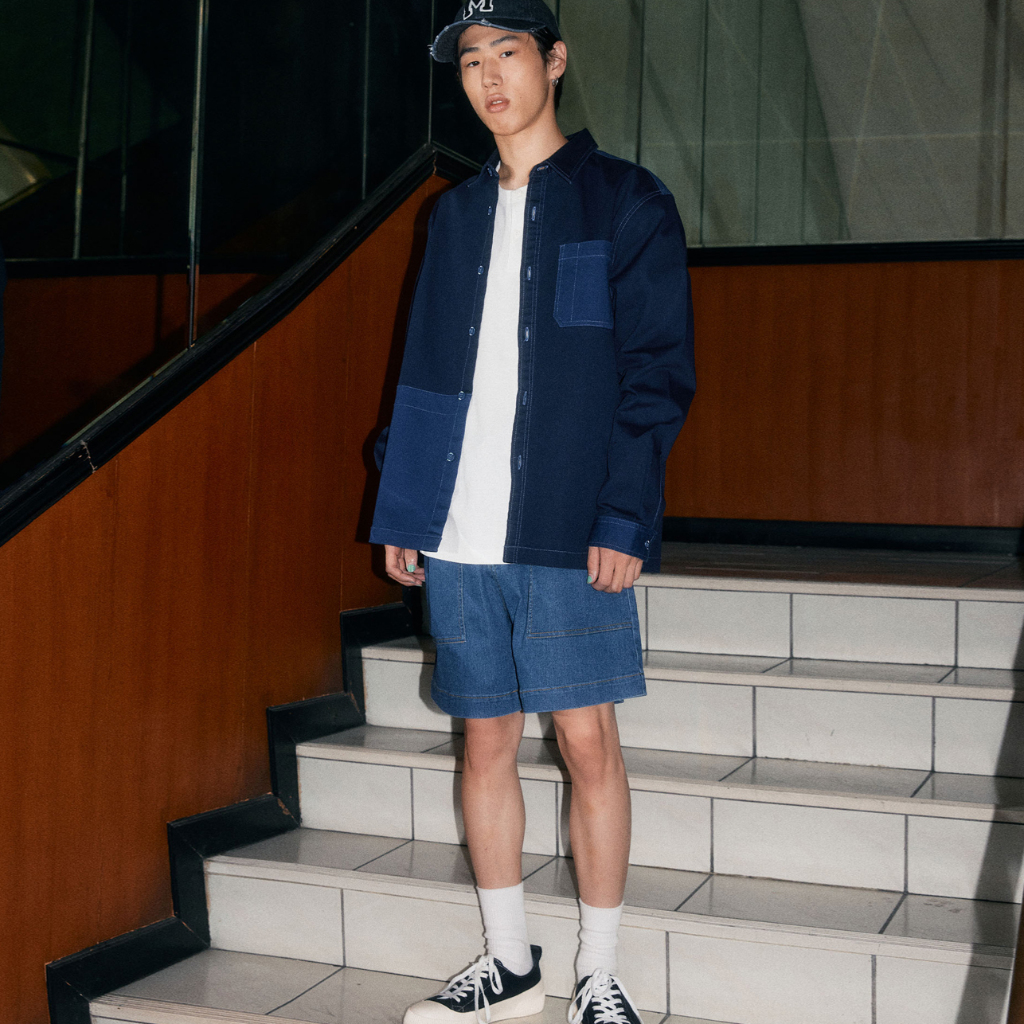 [MOO 11/23] Classic Soft Denim Shorts กางเกงผู้ชาย ขาสั้น แต่งเอวยางยืด ผ้าเดนิมฟอกพิเศษ
