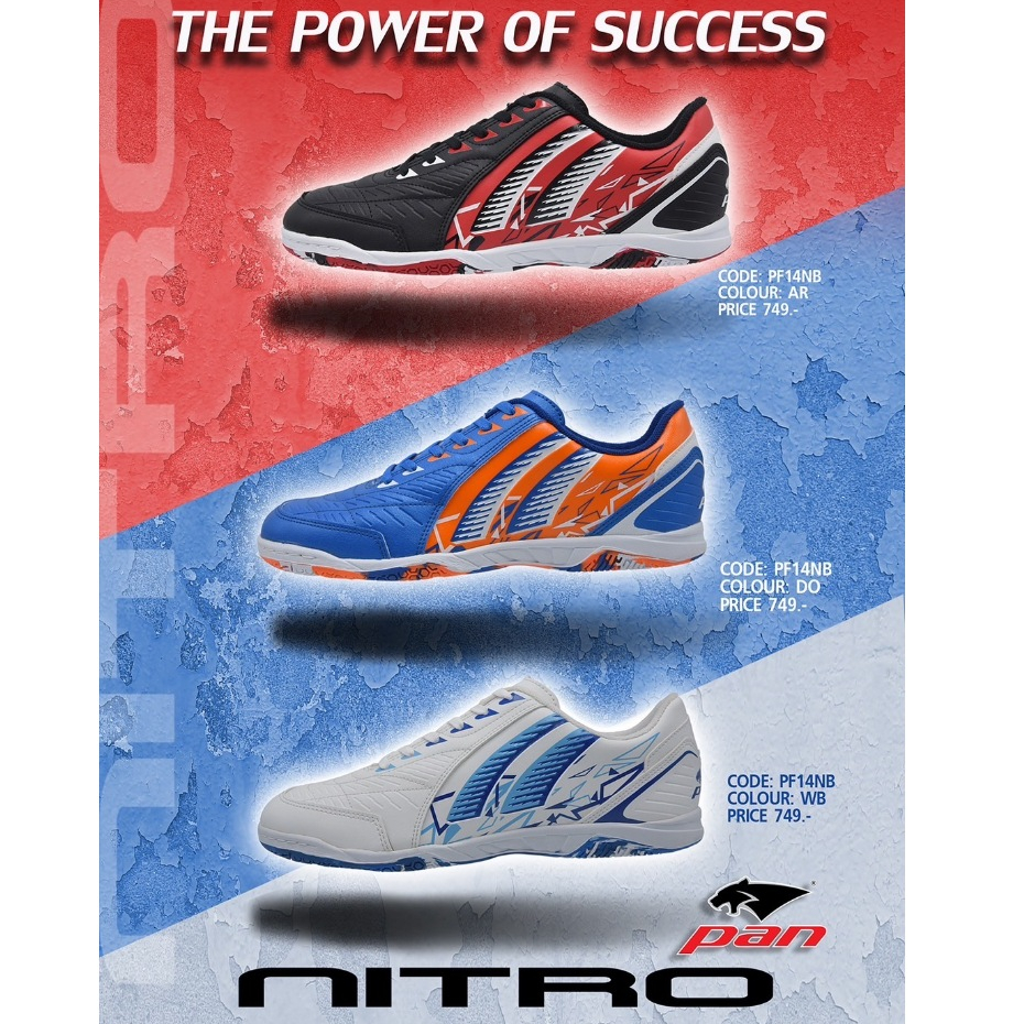 รองเท้าฟุตซอล PAN รุ่น NITRO ELVALOY รหัส PF14NB