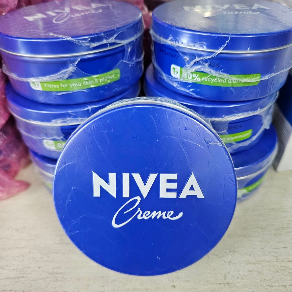 แพ็กเกจใหม่ นีเวีย ครีมบำรุงผิวสูตรเข้มข้น 250 มล. 150 มล. NIVEA cream niveacream ครีมบำรุงผิว ตลับน้ำเงิน มีฉลากเขียว