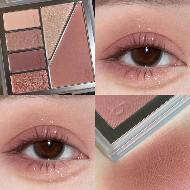 พาเลท อายแชโดว์​ บลัชออน ไฮไลท์ 3 in DIKALU​ Eyeshadow​ 6 เฉดสี เนื้อแมท เนื้อชิ​มเมอร์​ สีสวย ติดทน พกพาง่าย