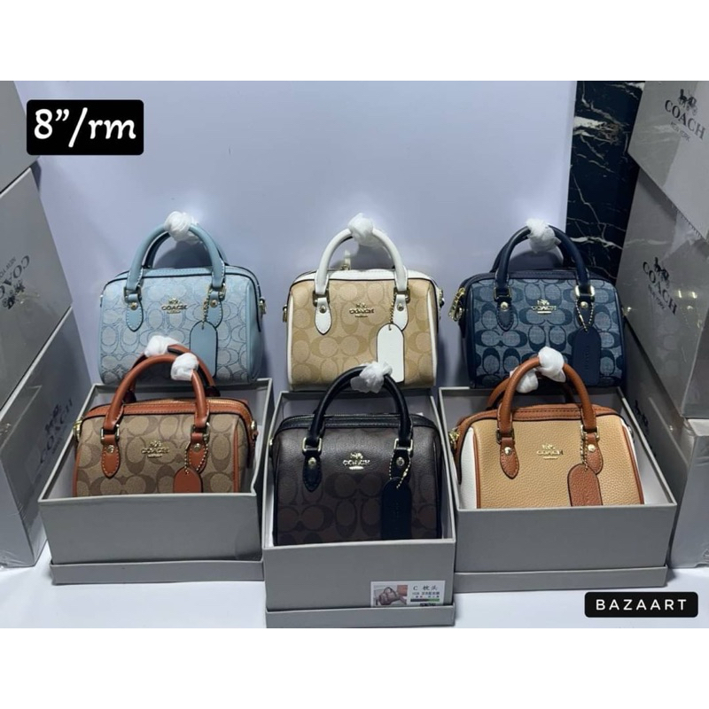 size 8” กระเป๋าถือ coach ทรงหมอน แบบแฟชั่น งานคุณภาพ กระเป๋าสะพายข้าง