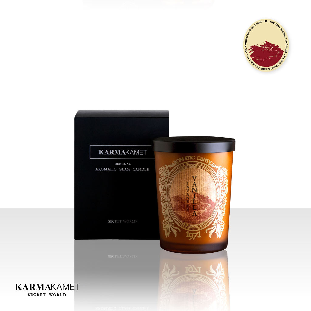KARMAKAMET | Original Aromatic Glass Candle | คามาคาเมต เทียนหอม ตกแต่งบ้าน ปรับอากาศ ผ่อนคลาย ของขวัญ