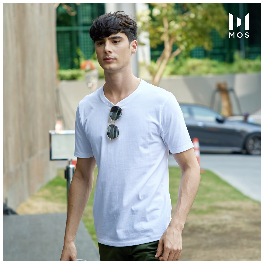 เสื้อคอกลม Unisex รุ่น100%Cotton MHB-001 ไม่ร้อน ระบายอากาศดี สีขาว สีเทาท็อปดาย สีเบจ สีกะปิ MOS