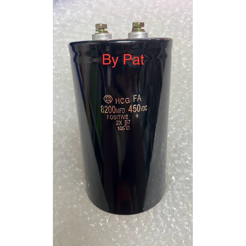 CAPACITOR 8200UF 450V ขนาด14x8.5CM.(งานแท้) 8200UF 450Vdc Hitachi คาปาซิเตอร์ สินค้าใหม่ในไทย C8200U