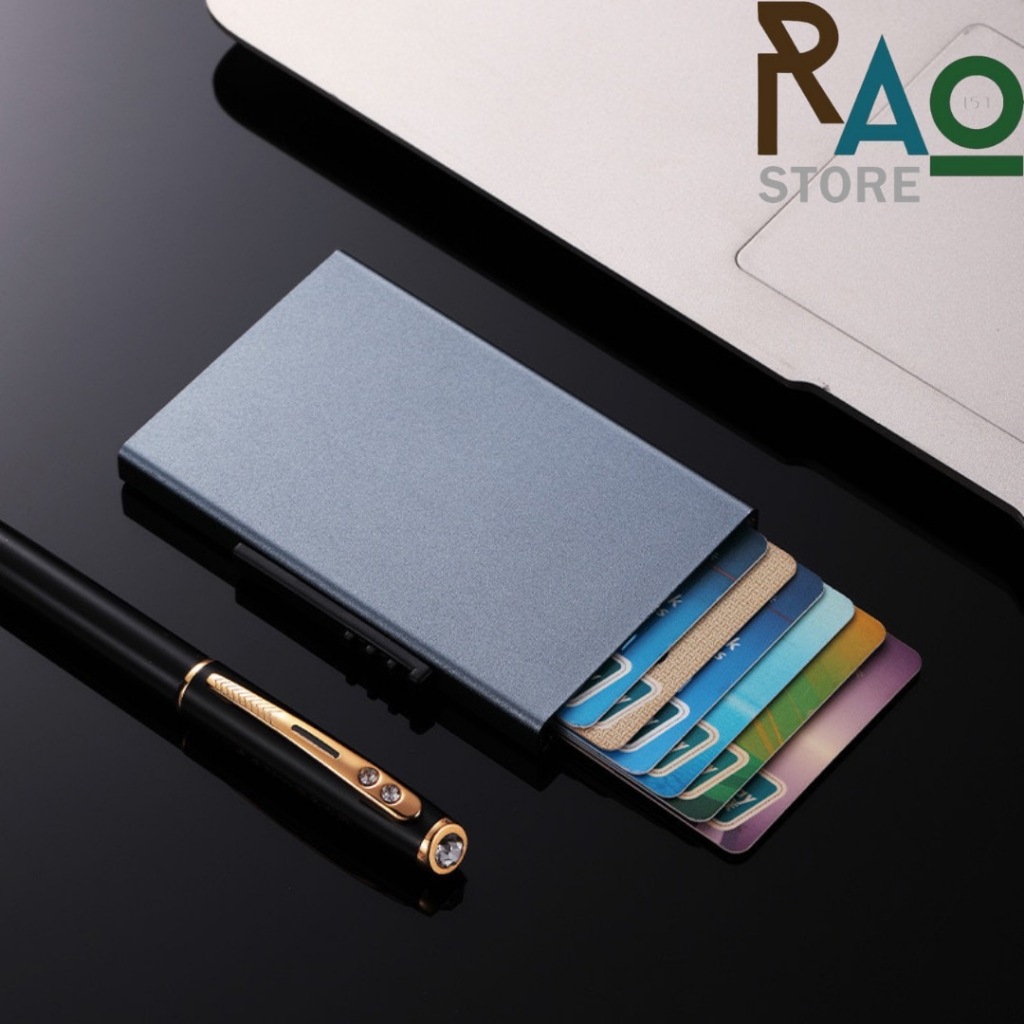 RAO Store พร้อมส่ง กระเป๋าใส่บัตรเครดิตรุ่นslimรุ่นที่2 กล่องเก็บบัตรได้5-6ใบ เป๋าใส่บัตร กระเป๋าสตางค์ผู้ชาย