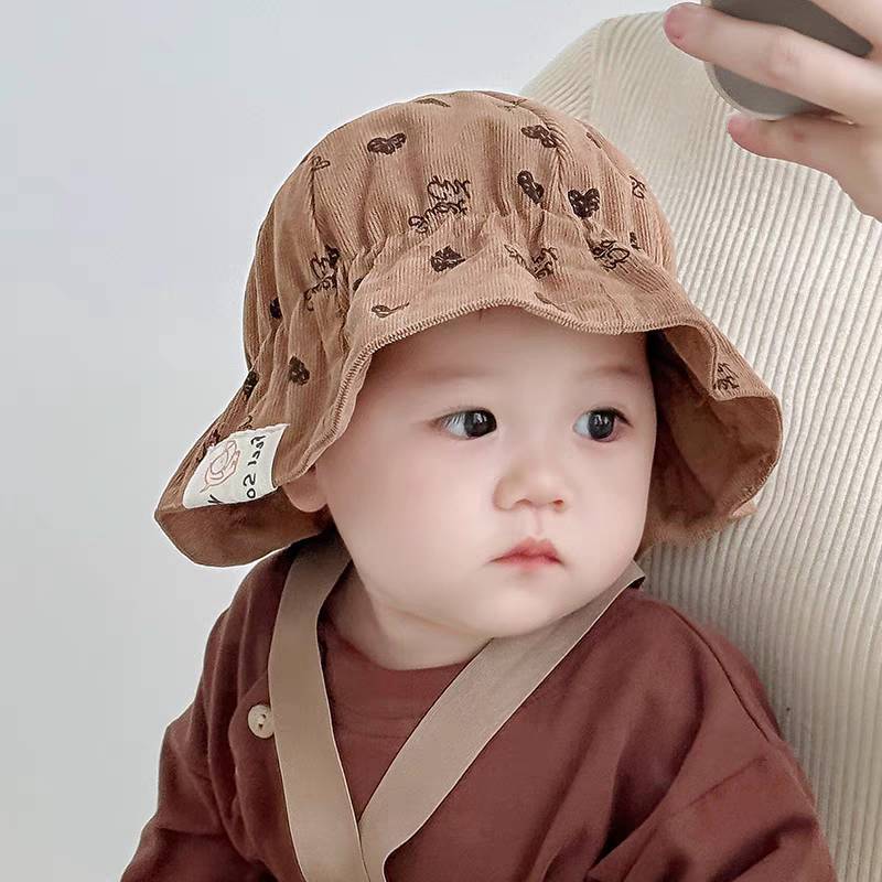 [พร้อมส่ง] หมวกเด็ก 6เดือน - 2ปี รอบหัว:46-48 cm. หมวกปีกรอบเด็กผู้หญิง ผ้าฝ้ายพิมพ์ลายหัวใจ หมวกแฟชั่นเด็ก ขนาดปรับได้