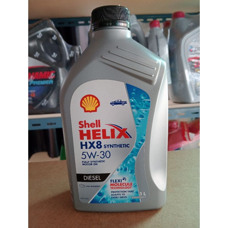 SHELL HELIX HX8 5W-30 น้ำมันเครื่องสังเคราะห์แท้ 100% สำหรับดีเซล 1 ลิตร