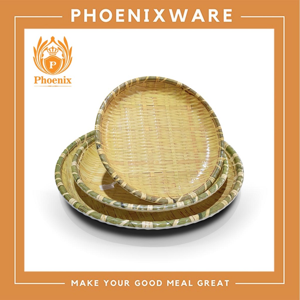 จานบัวลึก 8นิ้ว, 10นิ้ว, 12นิ้ว เมลามีน ลายไม้ไผ่สาน Phoenix H166008 H166010 H166012