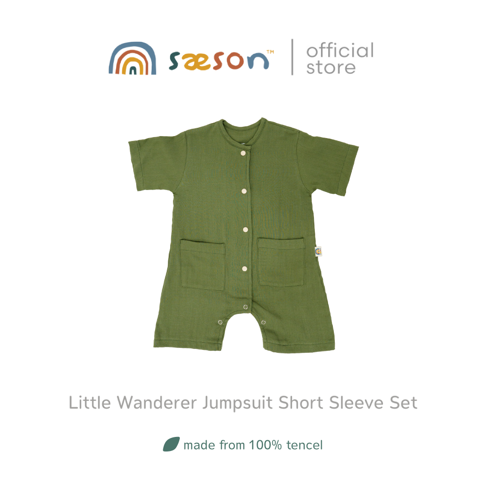 Saeson Tencel™ Little Wanderer Jumpsuit Short Sleeve รอมเปอร์แขนสั้นแวนเดอเรอร์