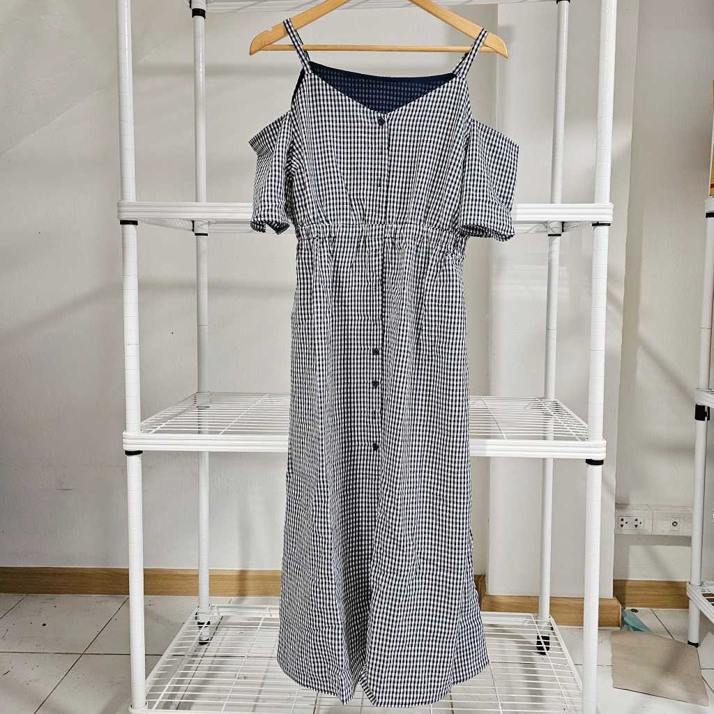 เดรสยาวสายเดี่ยว(A1329)