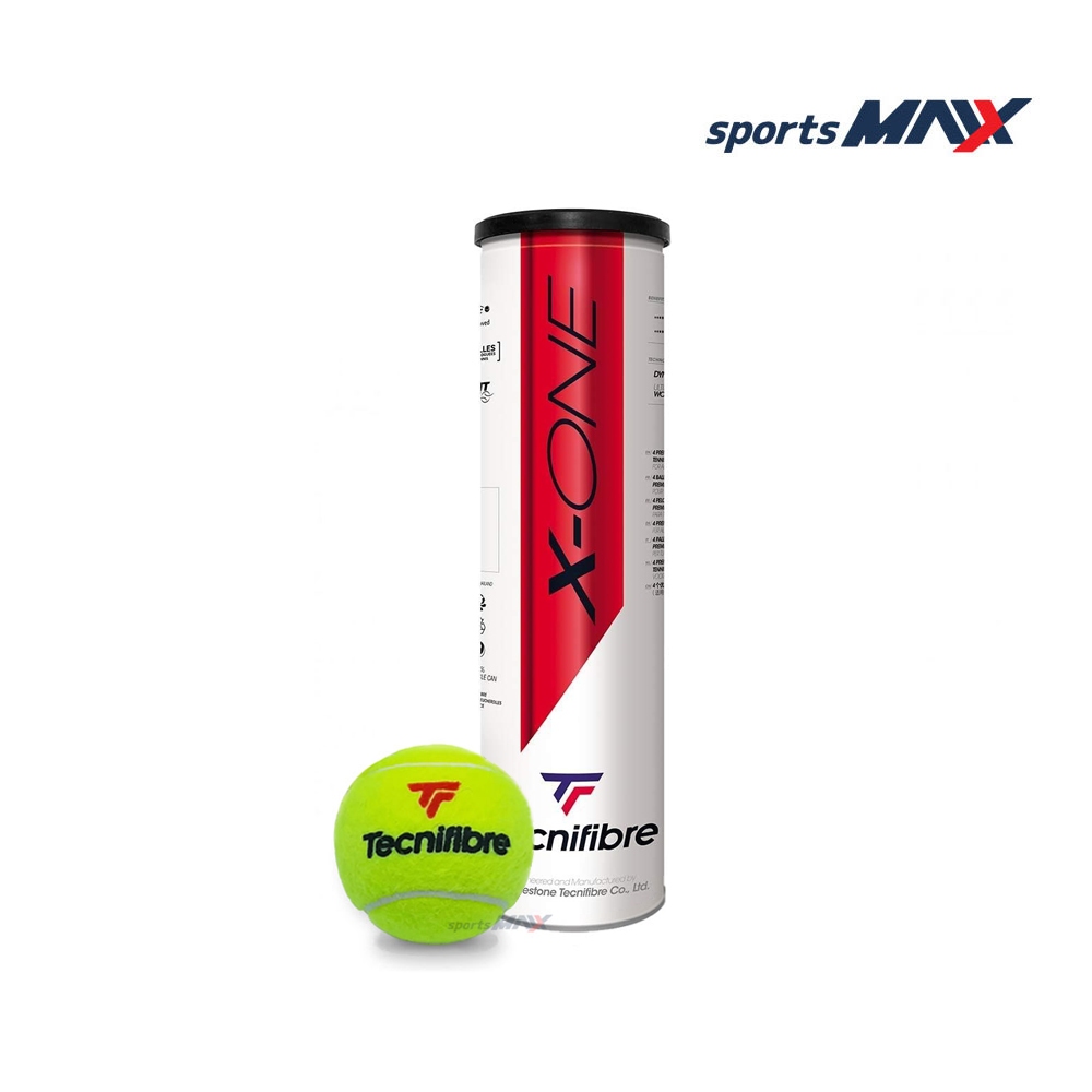 ลูกเทนนิส Tecnifibre รุ่น X-One ลูกเทนนิสคุณภาพสูง ที่ให้สัมผัสที่ดีที่สุด Tennis Ball ( กระป๋องบรรจุ 4 ลูก )