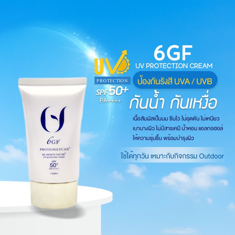 ครีมกันแดดน้ำนม 4GF กันน้ำ กันเหงื่อ ซึมไว ไม่เป็นคราบ