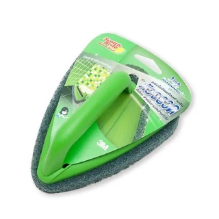 สก๊อตช์ไบรต์ แผ่นใยขัดพร้อมด้ามจับหัวจรวด สีเขียว 3M Scrubber Jet Green