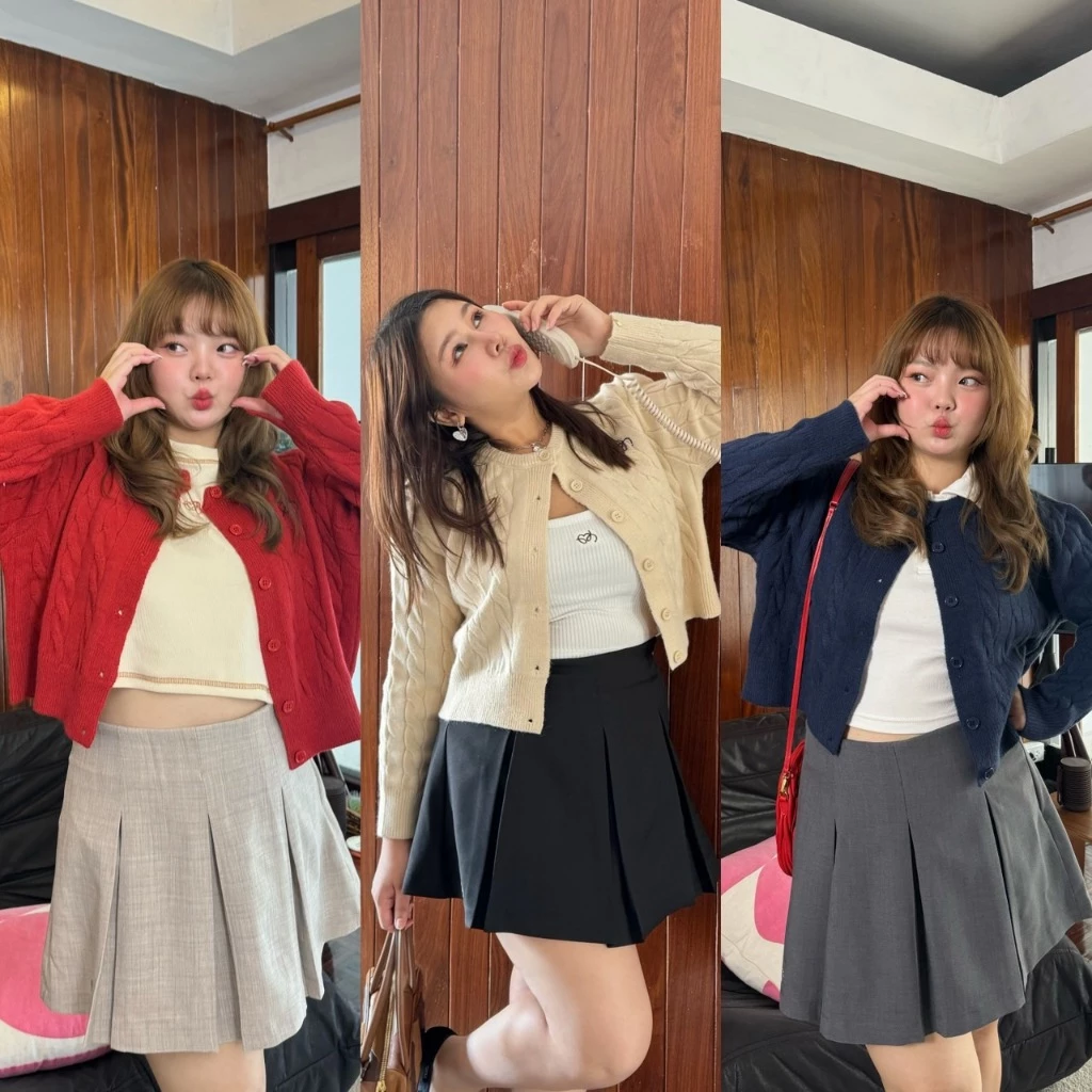 Cozy knit cardigan 🧶 เสื้อไหมพรมที่ใส่ได้ทุกโอกาส (CD0012) - Merryhouse
