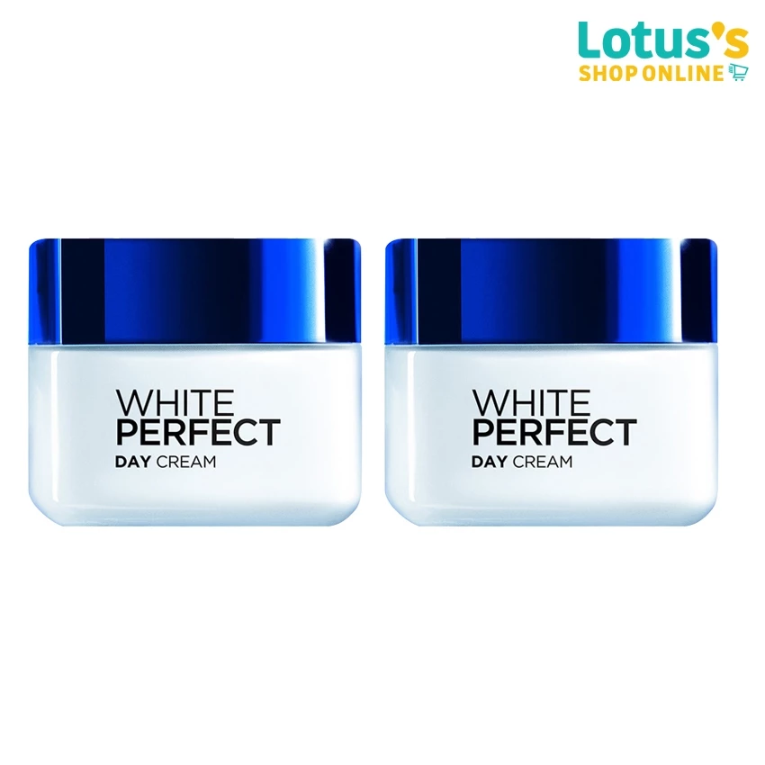 [ทั้งหมด 2 ชิ้น] ลอรีอัล ปารีส ไวท์ เพอร์เฟ็คท์ เดย์ ครีม 50 มล. LOREAL WHITE PERFECT MELANIN CREAM 50ML