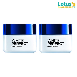 [ทั้งหมด 2 ชิ้น] ลอรีอัล ปารีส ไวท์ เพอร์เฟ็คท์ เดย์ ครีม 50 มล. LOREAL WHITE PERFECT MELANIN CREAM 50ML