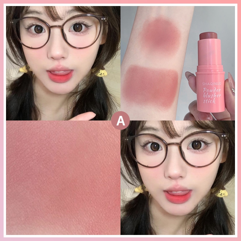 Windind SHAQINUO บลัชออนเนื้อครีม เนื้อแมตต์ กันน้ํา กันเหงื่อ ติดทนนาน สองสี สําหรับแต่งหน้า