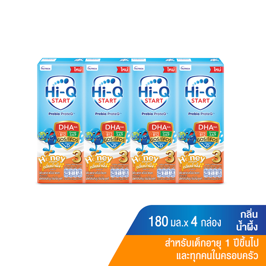 ไฮคิวสูตร3สตาร์ทน้ำผึ้ง180มล. แพ็ค 4
