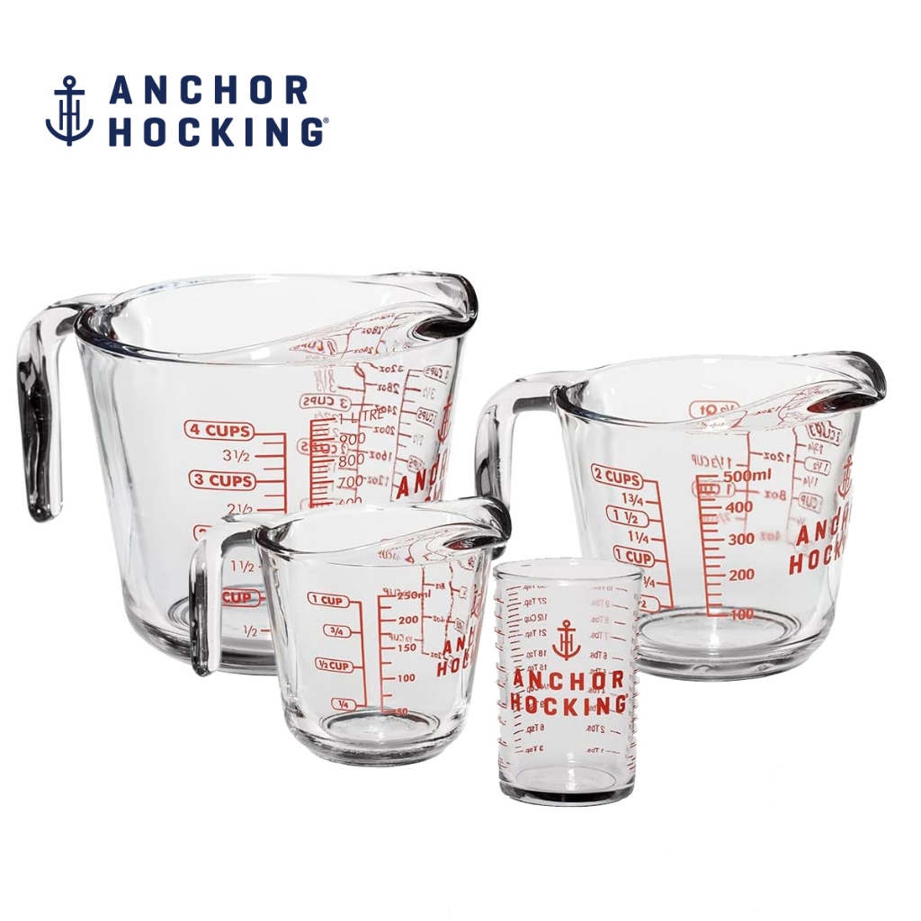 ถ้วยตวง ANCHOR  HOCKING 1oz, 5oz, 8 oz, 16 oz, 32 oz