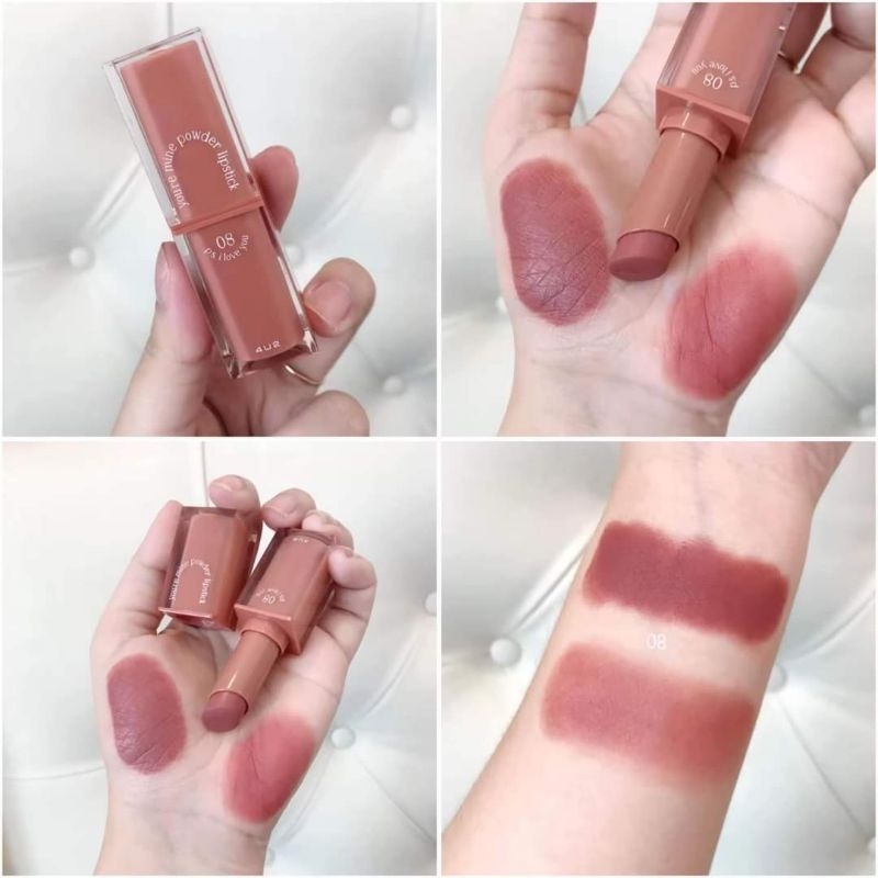 ลิป 4U2 You're mind รุ่นใหม่ สี 08 คือที่สุดคุณหนูคุณใจ ชมพูตุ่นๆนัวๆละมุนไม่ไหวว เป็นลิปเนื้อแป่ง ซ