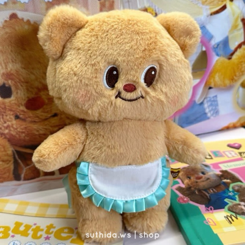 BUTTERBEAR ตุ๊กตาน้องเนย ตุ๊กตาหมีเนย 23 cm รุ่นผ้าปันเปื้อน Puppet