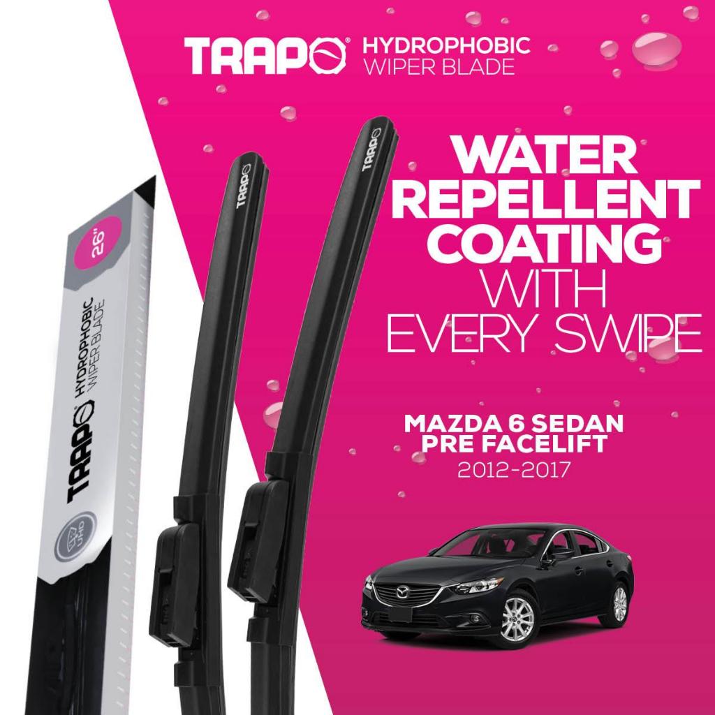ที่ปัดน้ำฝน Trapo Hydrophobic Mazda 6 Sedan Pre Facelift (2012-2017) 1 Set