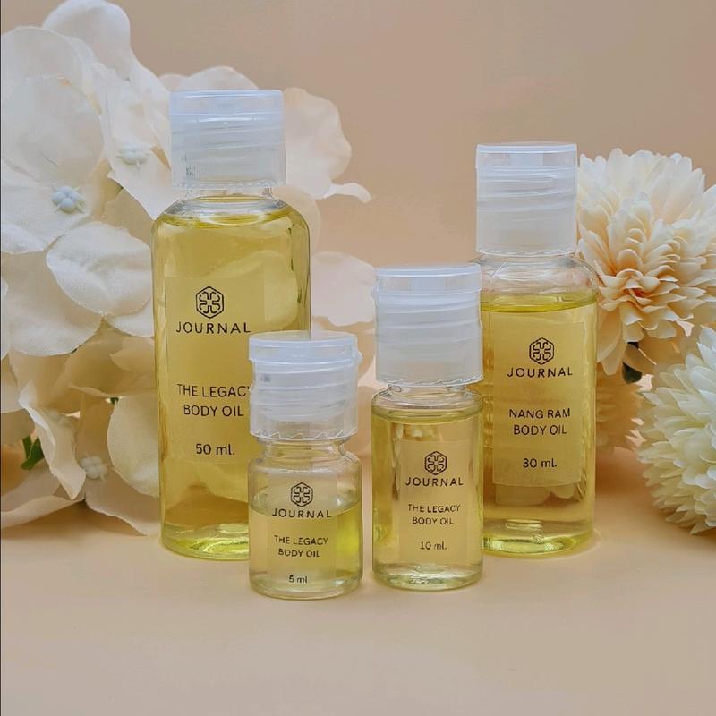 A Journal Body oil บอดี้ออยล์ กลิ่น First Love The Legacy , Nang Ram และอีก 4กลิ่น ขนาด 5ml. - 50ml.