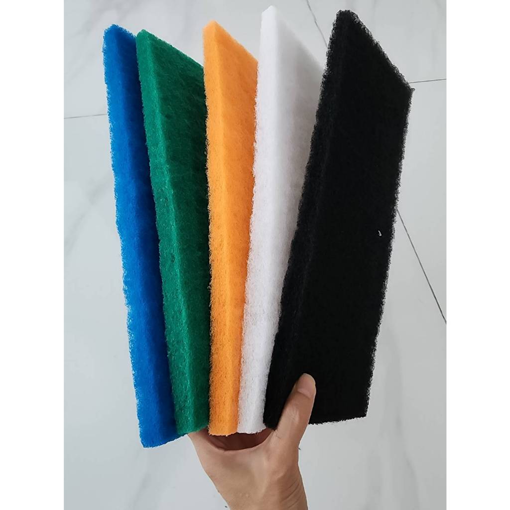 ใยสก๊อตไบรท์ ใยกรอง (ขนาดเล็ก 13 x 32 cm - คละสี 2 แผ่น)