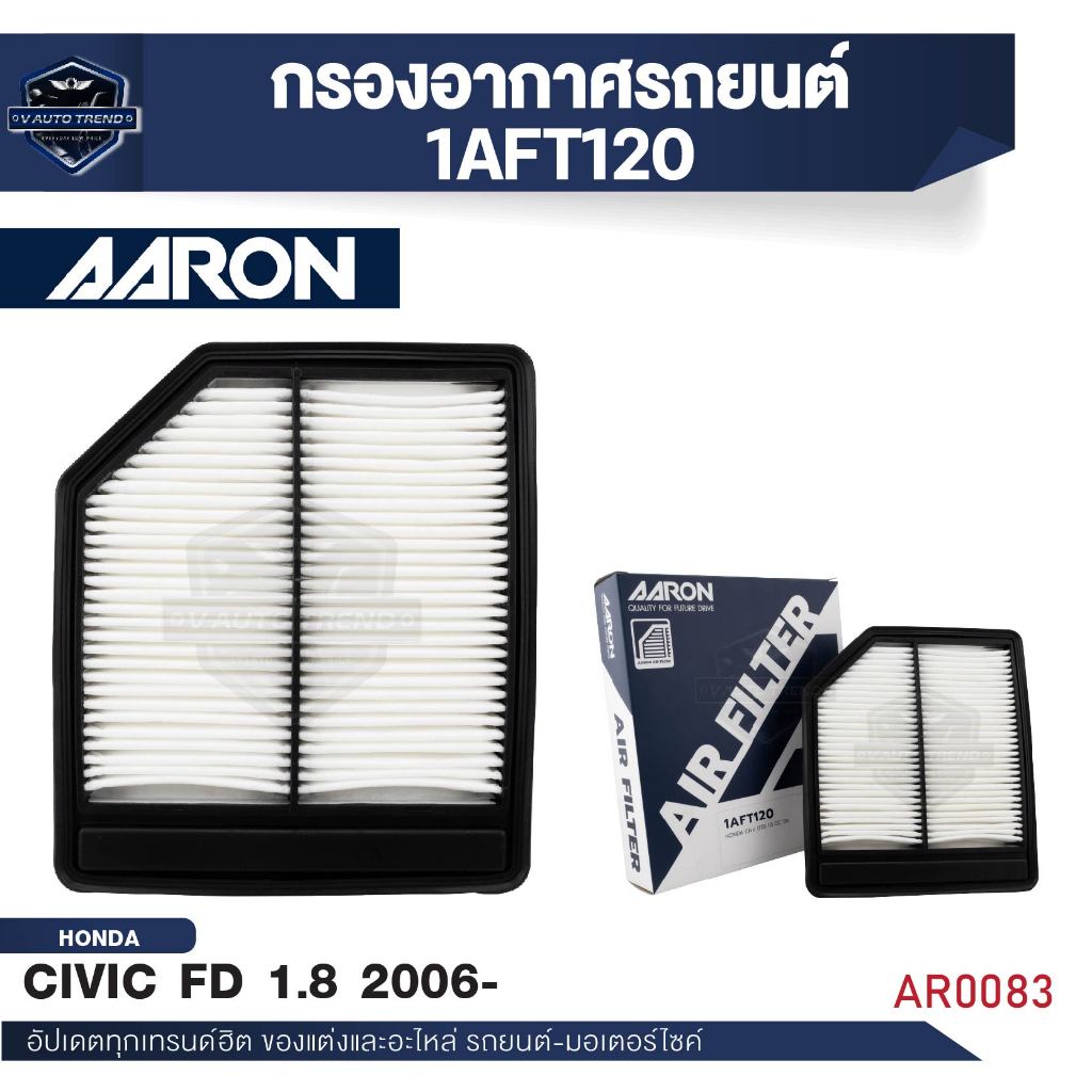 ไส้กรองอากาศ AARON สำหรับ  CIVIC FD / CIVIC FB / CIVIC FC / Civic FC FK Turbo ข้อมูลในรายละเอียด