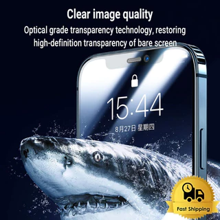ใสHDทำความสะอาดฝุ่นโดยอัตโนมัติ ฟิล์มกระจก for iPhone 11 15 16 13 17 Pro Max Air 14 12 mini 8 7 Plus XR XS 17promax