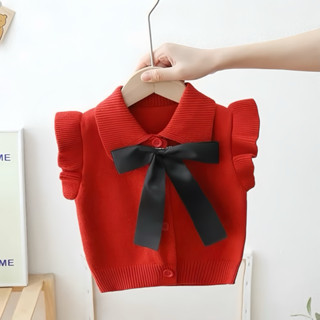 เสื้อไหมพรมเด็กผู้หญิง ฟรีไซส์ ใส่ได้ตั้งแต่ 4-8 ขวบ