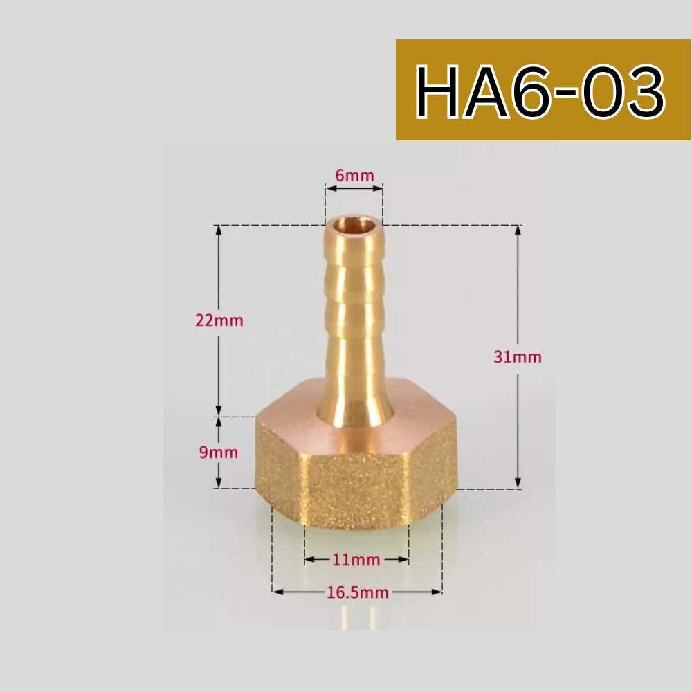 Apluz ข้อต่อทองเหลือง ข้อต่อหางปลา เกลียวใน - สายเสียบหางปลาไหล ไม่เป็สนิม พร้อมส่ง - รูปที่ 4