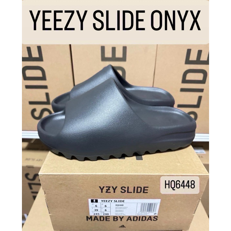 พร้อมส่ง รองเท้า Yeezy slide onyx HQ6448