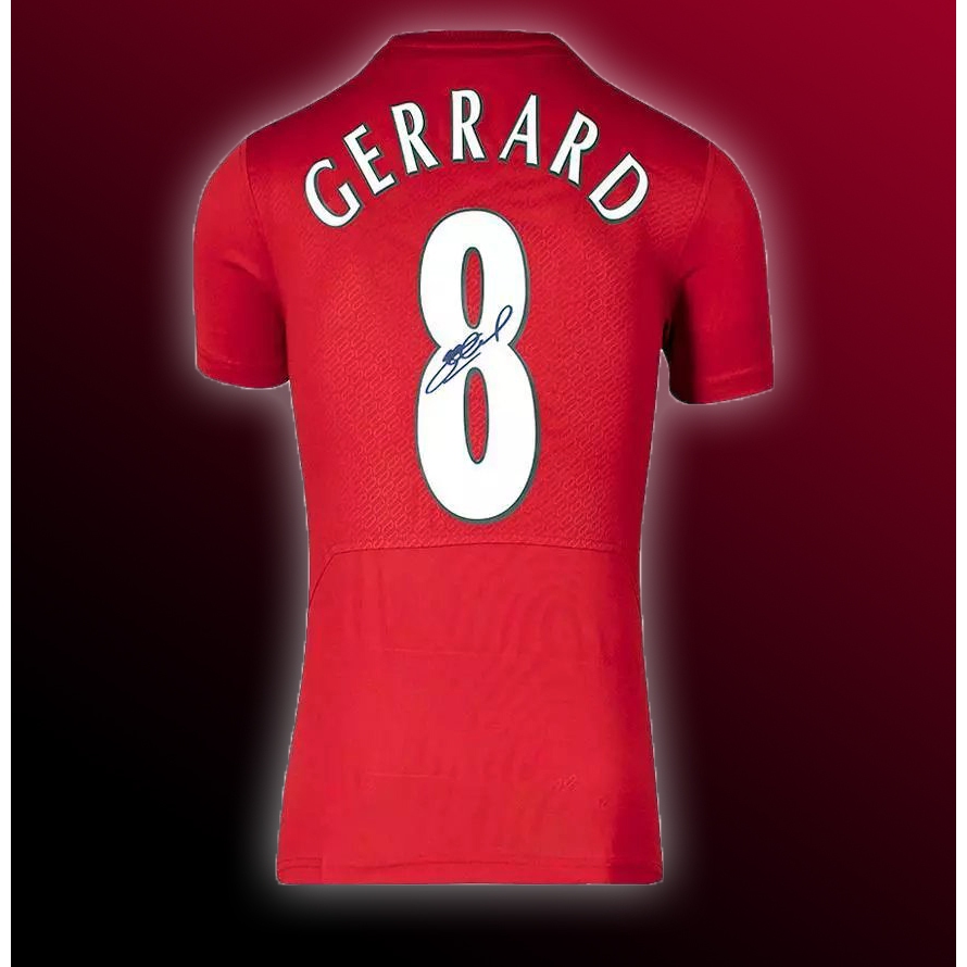 เสื้อลิเวอร์พูล 2005 UCL Champions พร้อมลายเซ็น  Steven Gerrard