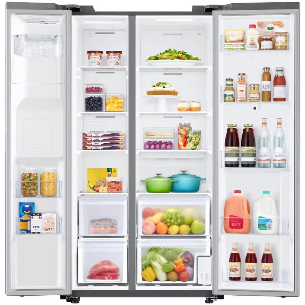 SAMSUNG 21.5 Cu Ft Side By Side Counter Depth Smart Refrigerator w/ 21.5” Touch Screen Family Hub