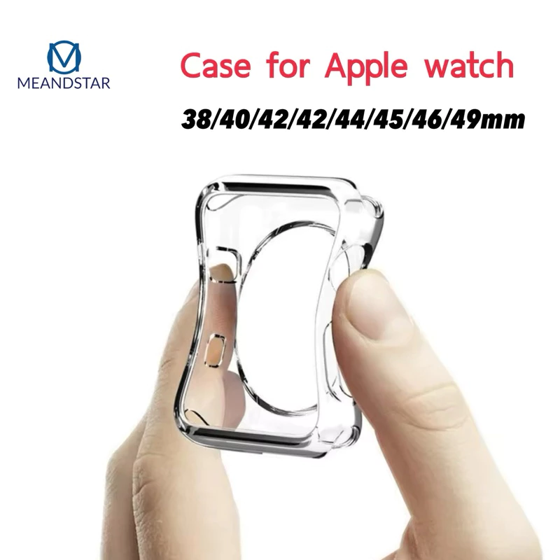 เคส watch สำหรับ 11 10 9 8 7//6/5/4/3/2/1 38 มม.40มม.42 มม44มม41mm45mm46mm case for apple watch S10ซิลิโคนอ่อนนุ่มหุ้ม