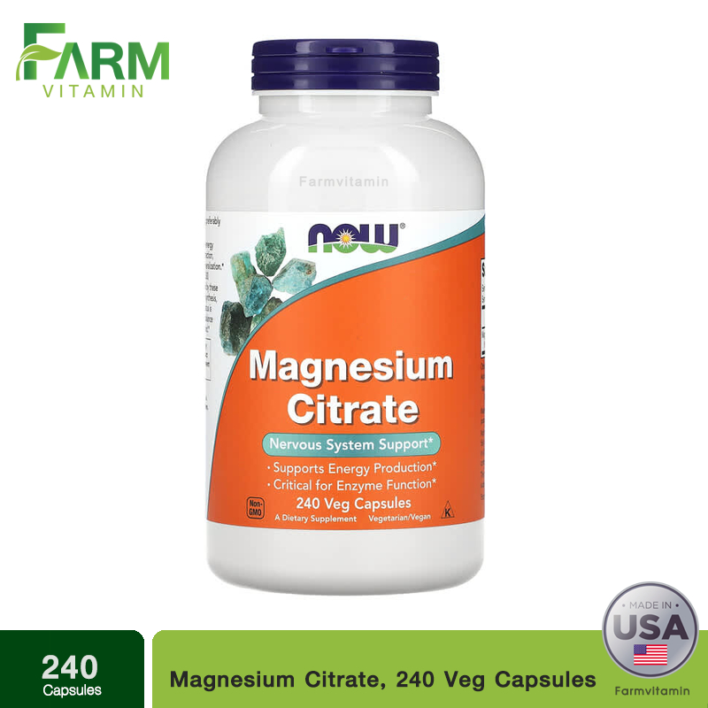 NOW Foods, Magnesium Citrate, 240 Veg Capsules