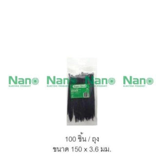 เคเบิ้ลไทร์ Cable tie NANO เคเบิลไทร์ ขาว ดำ 4นิ้ว 6นิ้ว 8นิ้ว 4C SN-200-4C SN-150-3C SN-100-2C 1ถุง