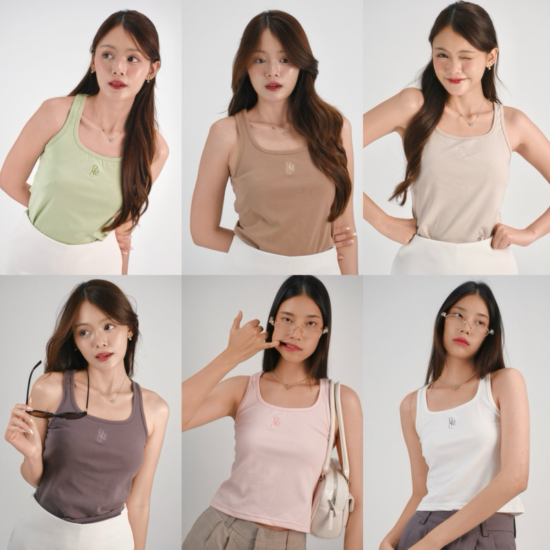 BEMYCHIC เสื้อ TANK TOP เสื้อกล้ามปักแบรนด์ รุ่น KENNY TANK TOP