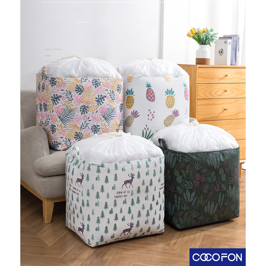 #CC56 Storage basket XL (100L) ตะกร้าเก็บของ ตะกร้าผ้า กระสอบผ้า ถุงเก็บผ้า ปากถุงสามารถรูดปิดได้