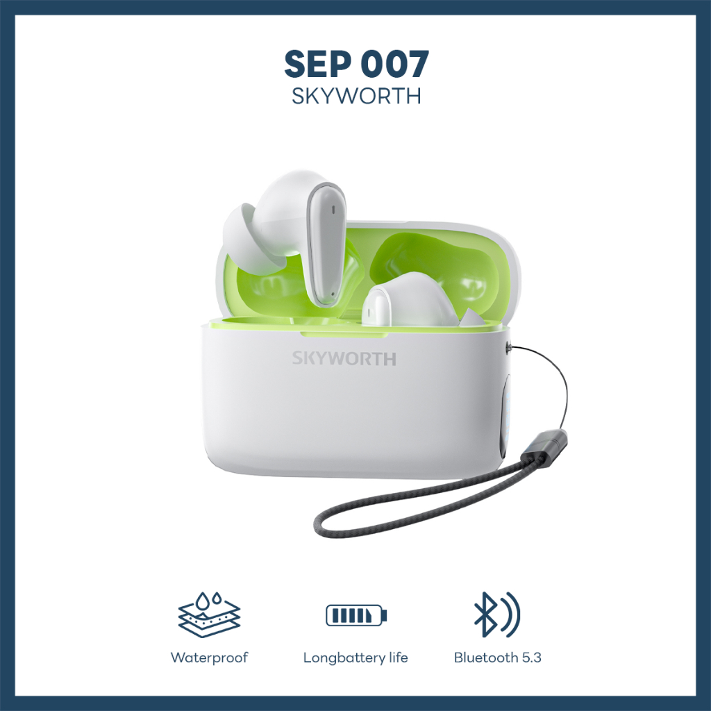 Skyworth SEP007 BT 5.2 หูฟัง หูฟังบลูทูธ หูฟังไร้สาย หูฟังเอึยร์ หูฟังเกมมิ่ง หูฟังกีฬา TWS