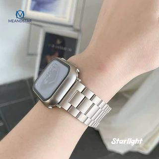 สายสแตนเลสสตีลอินเทรนด์โซ่โลหะสำหรับสาย smart watch11 10 8 7 se 6 5 4 3 watch band บุคลิกภาพ สายนาฬิกา stain