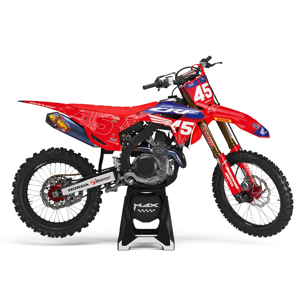 สติกเกอร์รถวิบาก CRF CR 110-450 cc ทั้งคัน พร้อมสติกเกอร์กระบอกโช๊ค ใส่ชื่อ เลขเบอร์ ได้ตามต้องการ