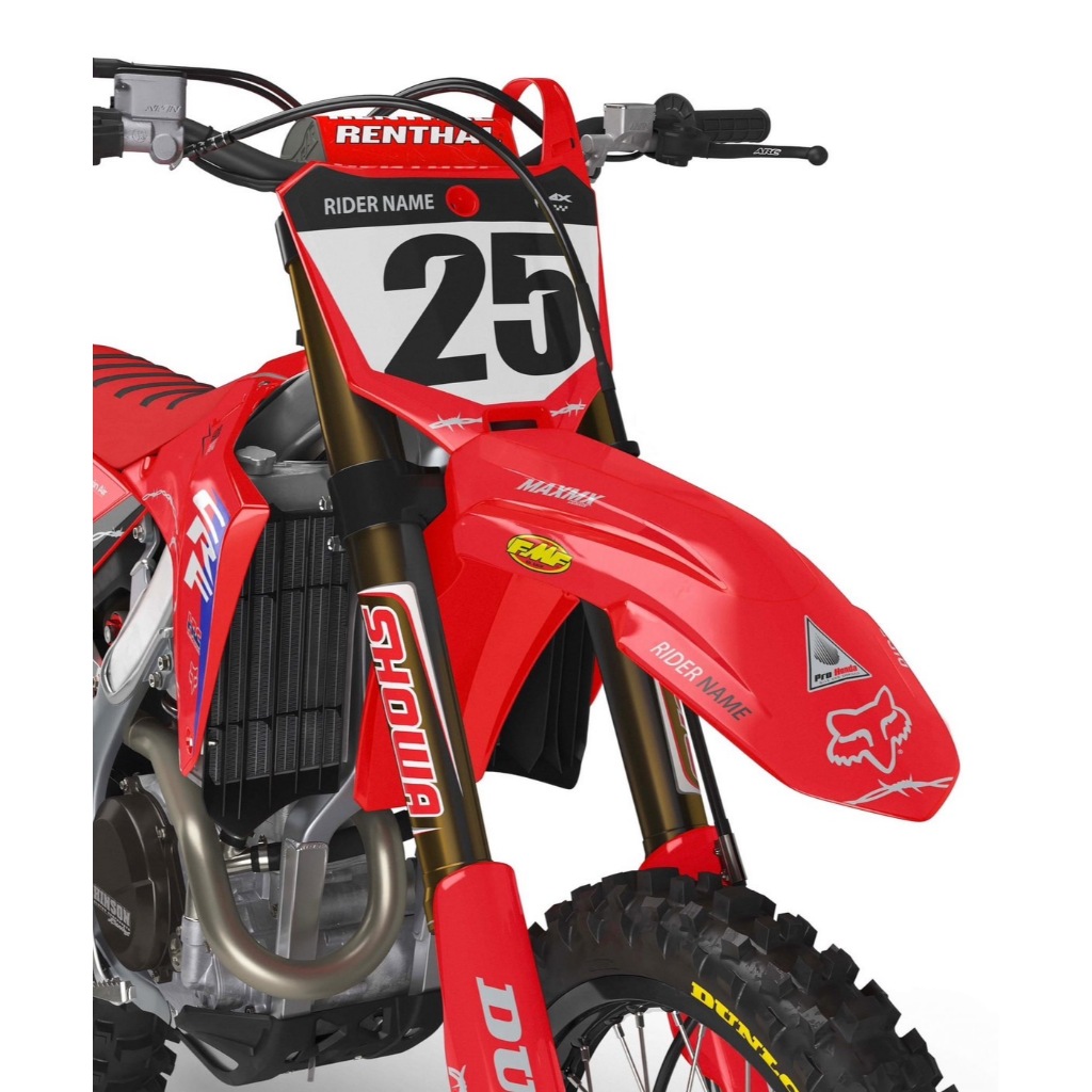 สติกเกอร์รถวิบาก CRF CR 110-450 cc ทั้งคัน พร้อมสติกเกอร์กระบอกโช๊ค ใส่ชื่อ เลขเบอร์ ได้ตามต้องการ