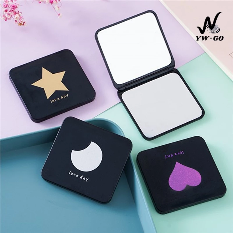 กระจกแต่งหน้า ทรงสี่เหลี่ยม ขนาดเล็ก แบบพกพา กระจกพับ (พร้อมส่งค่ะ) G2820