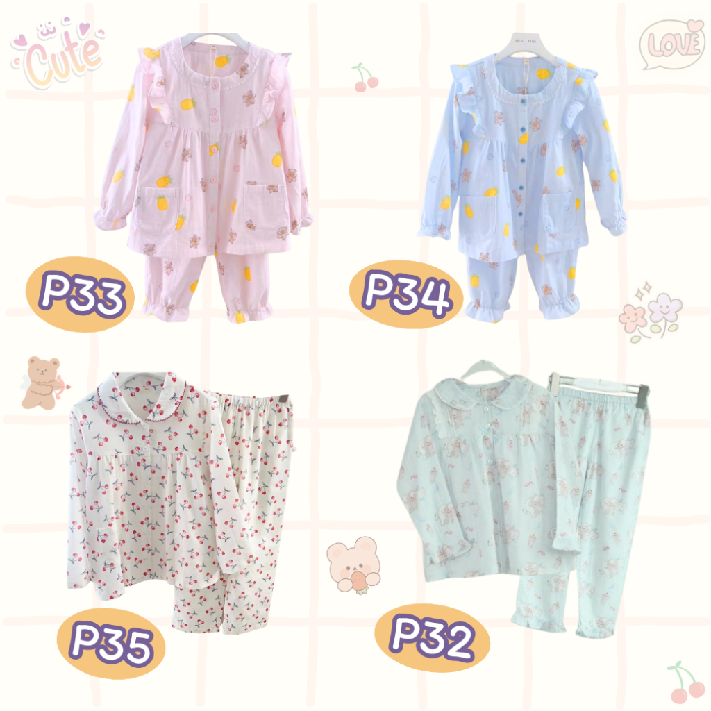 ชุดนอน Masalin KID ผ้ามัสลิน (P32 P33 P34 P35 P37)