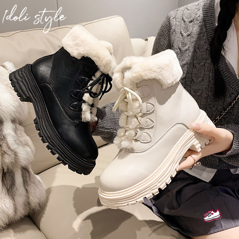 Idoli styleรองเท้าบูทบุขนกันหนาวลุยหิมะได้ พร้อมส่งในไทย🇹🇭 - รูปที่ 3